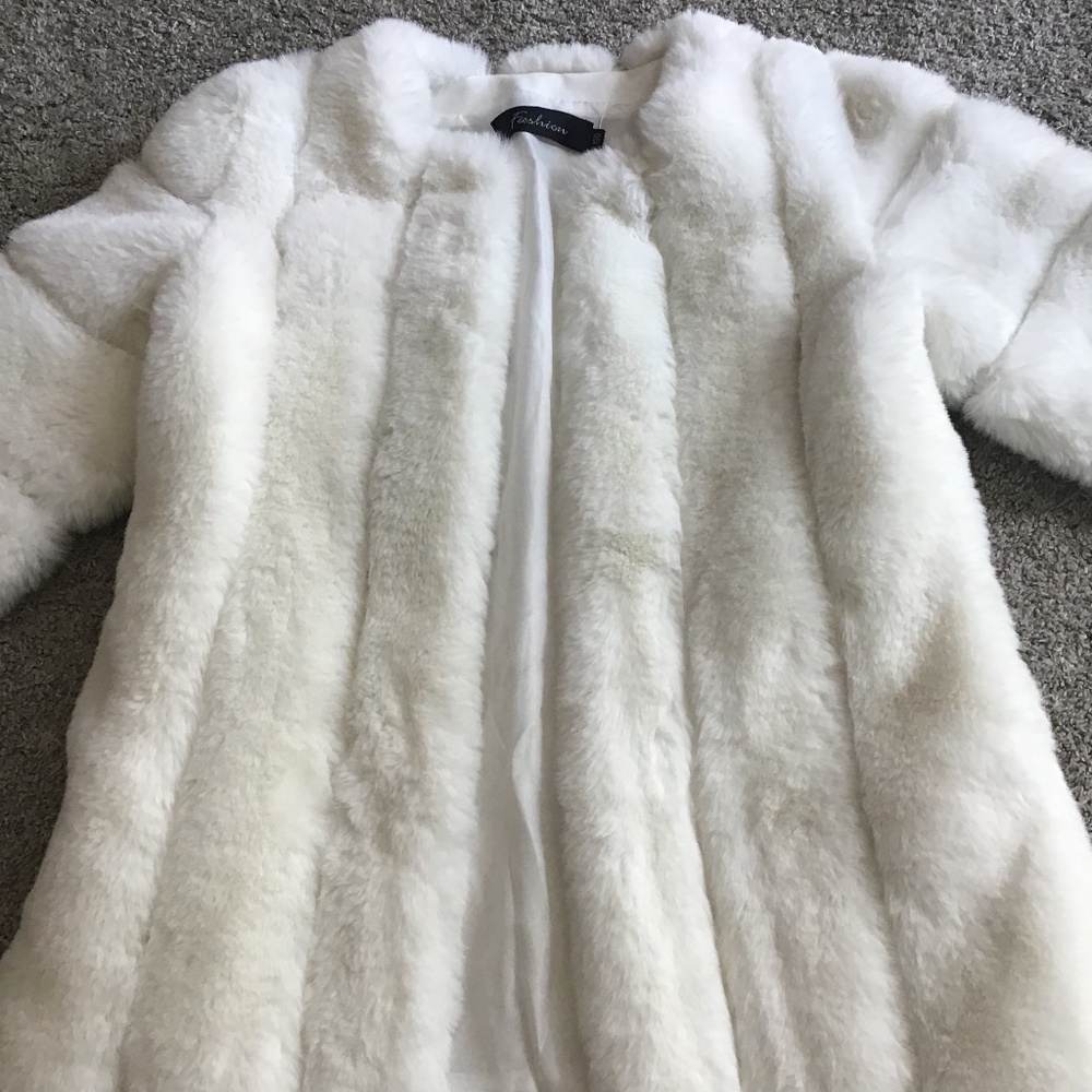 Faux fur coat little girl 8